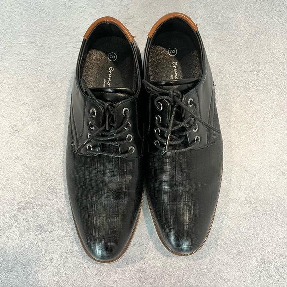 Classy Bruno Marc black and brown Oxford dress shoes men business casual - Picture 8 of 13
